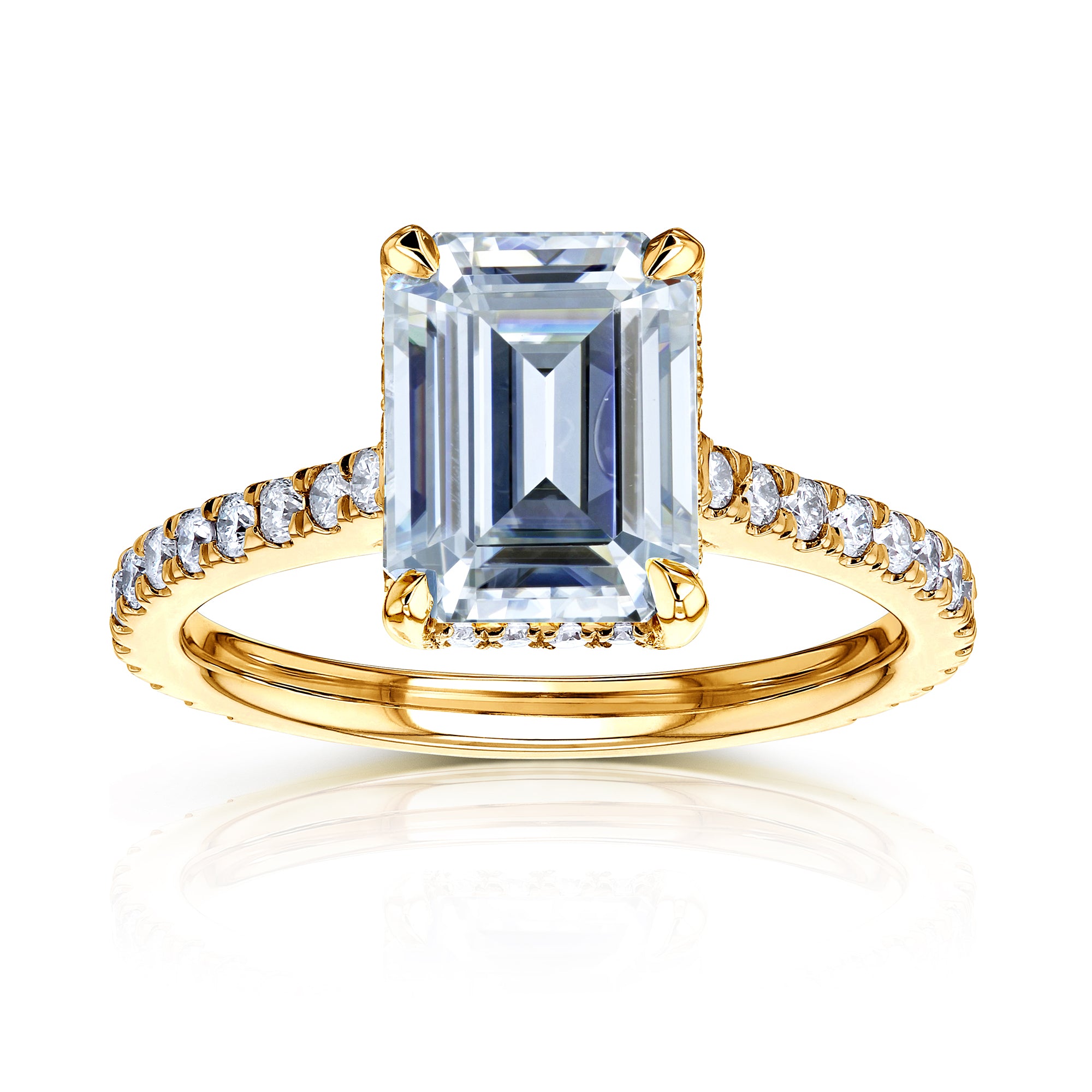 2.8 Carat Moissanite Emerald Bristol Ring