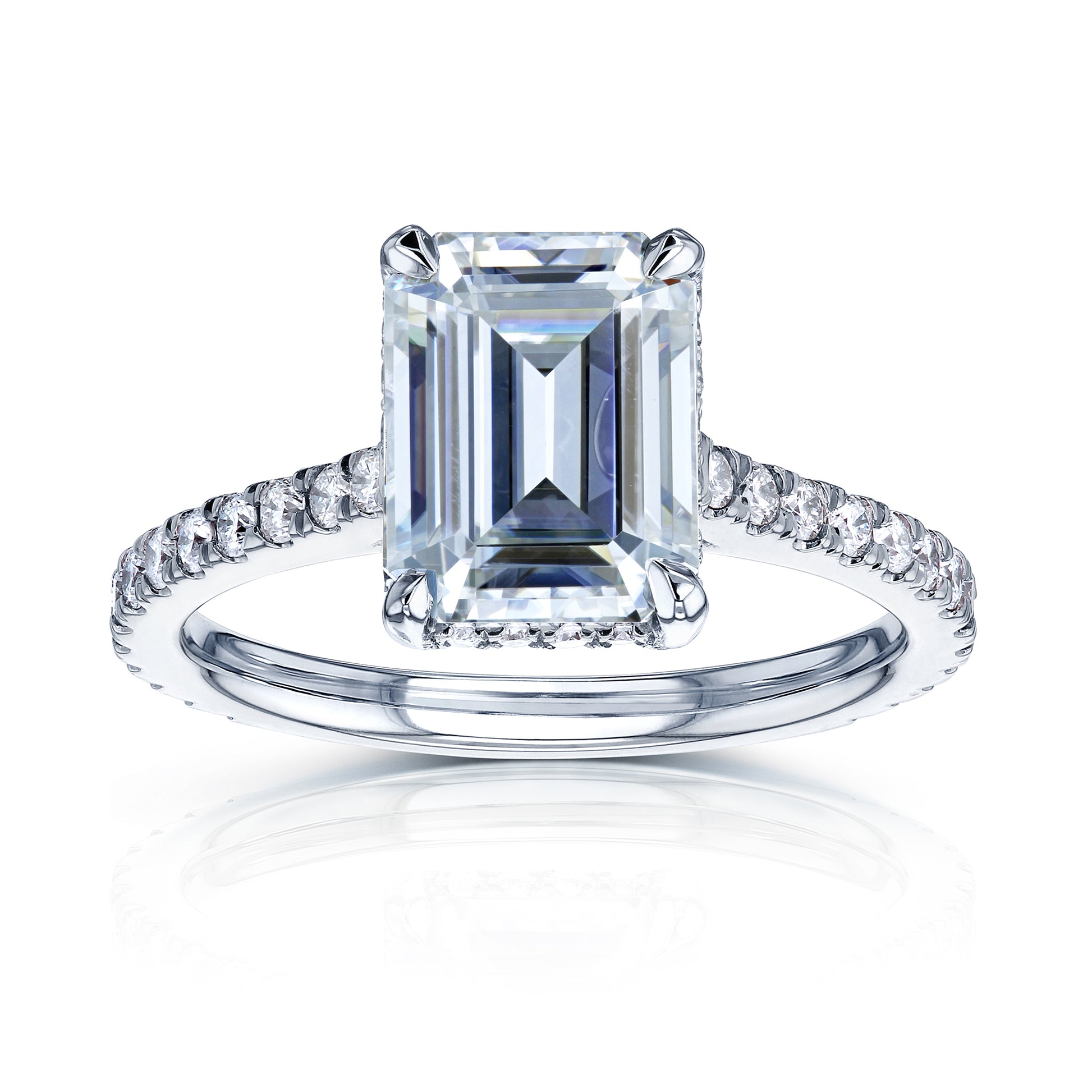 2.8 Carat Moissanite Emerald Bristol Ring