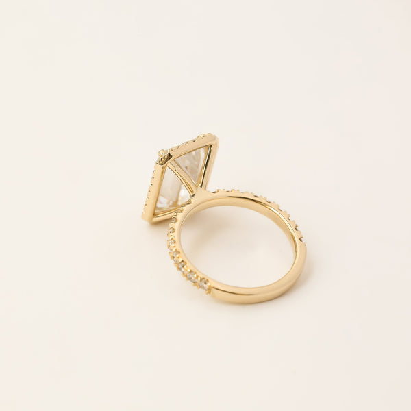 Kobelli Grown Emerald-Cut All-Diamond Sustainable Gold Engagement Ring