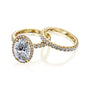 Kobelli Large Oval Diamond Halo Ethical & Sustainable Wedding Rings