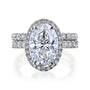 Kobelli Large Oval Diamond Halo Ethical & Sustainable Wedding Rings