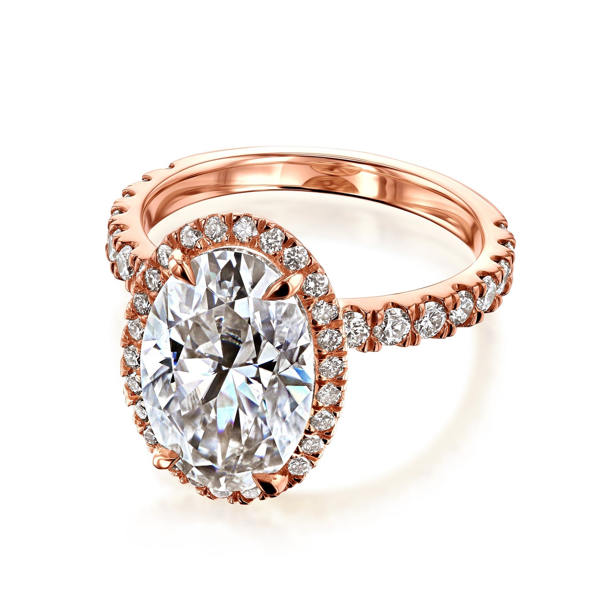 Kobelli Large Oval Diamond Halo Ethical & Sustainable Engagement Ring