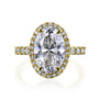 Kobelli Large Oval Diamond Halo Ethical & Sustainable Engagement Ring
