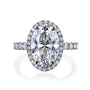 Kobelli Large Oval Diamond Halo Ethical & Sustainable Engagement Ring