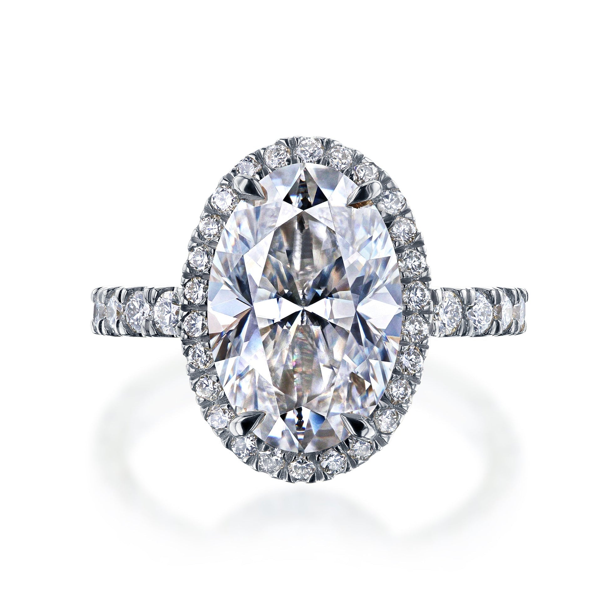 Kobelli Large Oval Diamond Halo Ethical & Sustainable Engagement Ring