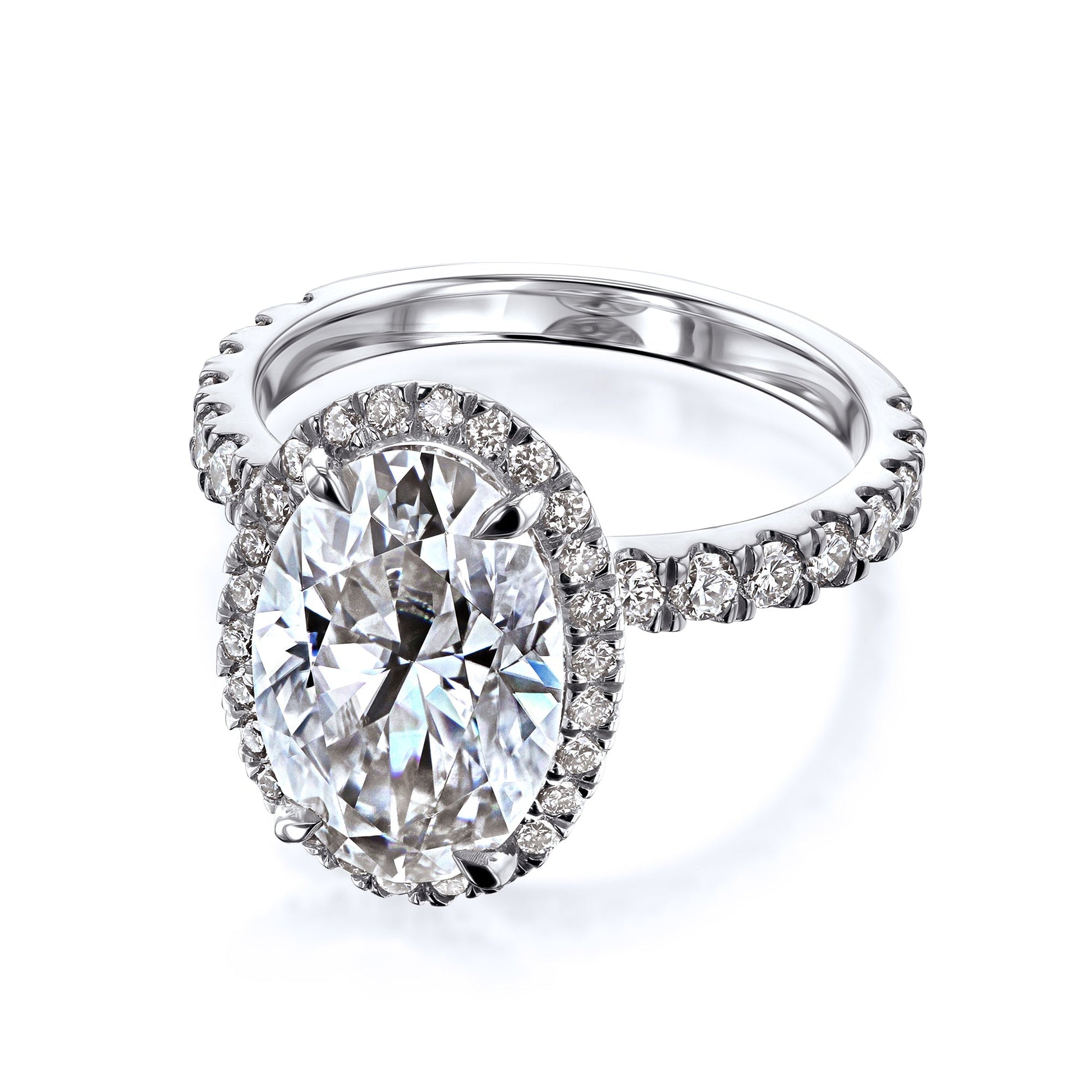 Kobelli Large Oval Diamond Halo Ethical & Sustainable Engagement Ring