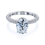 Kobelli Oval 10x7 Moissanite Diamond-Coated Engagement Ring