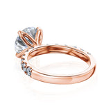 Kobelli Grown Diamond Ring Petal Prongs in Rose Gold