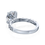Kobelli Grown Diamond Ring Petal Prongs in White Gold