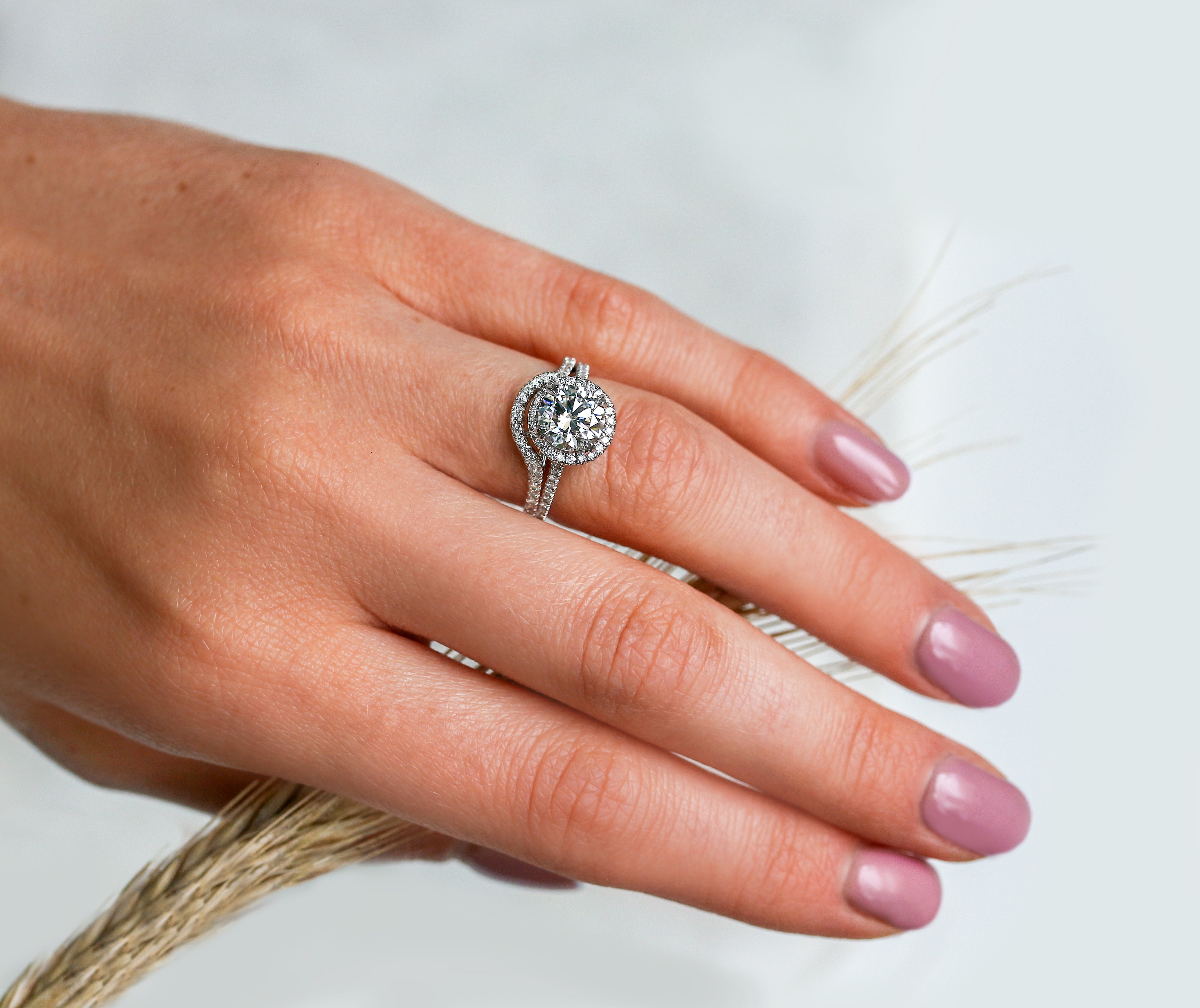 7.5 mm Moissanite Round Original Ring