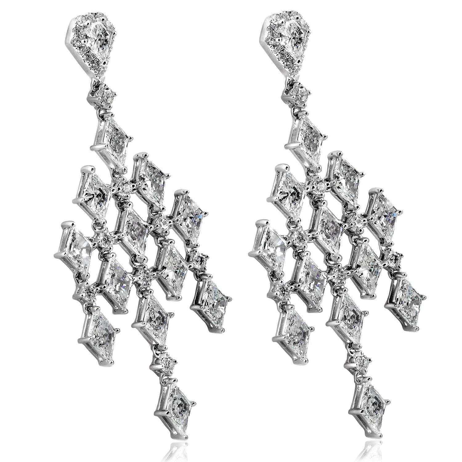 Kobelli Diamond Earrings 4 1/3ct.tw 14k White Gold 14087X