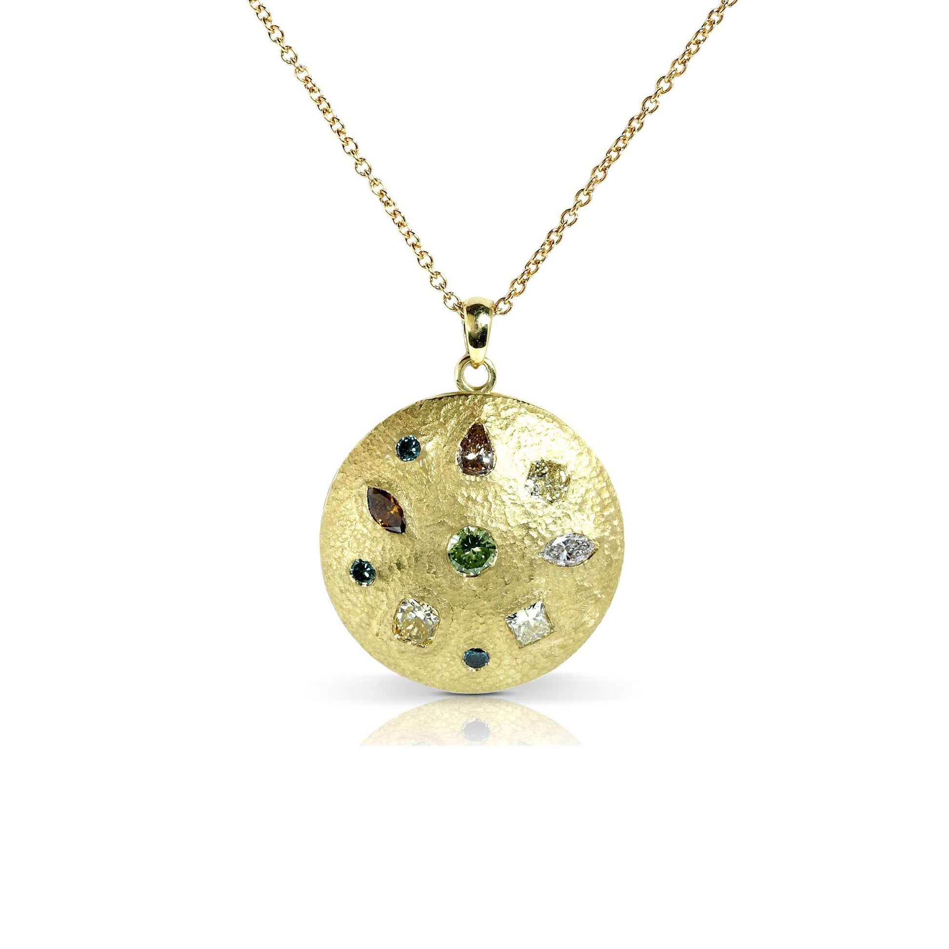 2.88 Carat Natural Diamond Chip Cookie Necklace