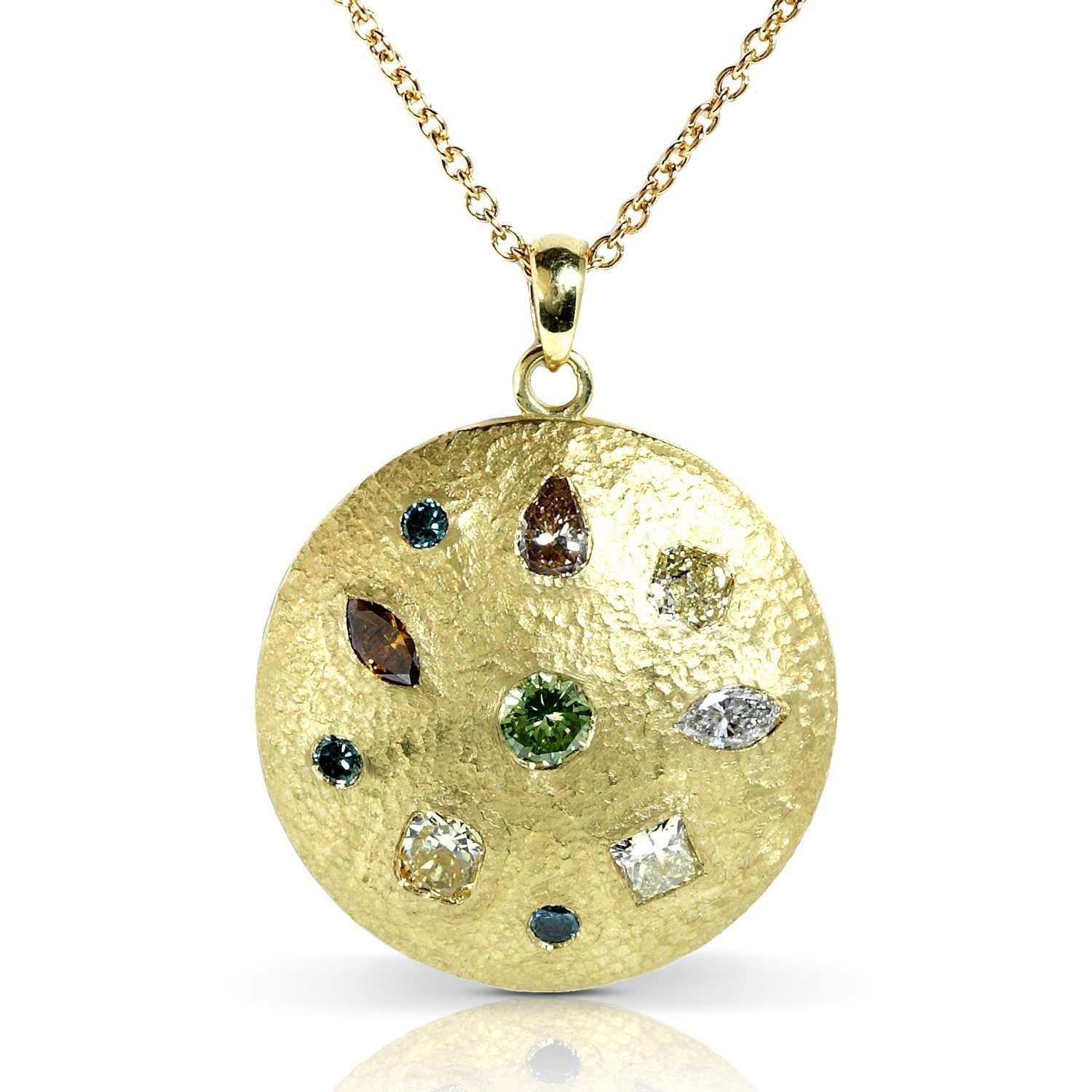 2.88 Carat Natural Diamond Chip Cookie Necklace