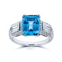 4.52 Carat Topaz 3-Stone Deco Ring