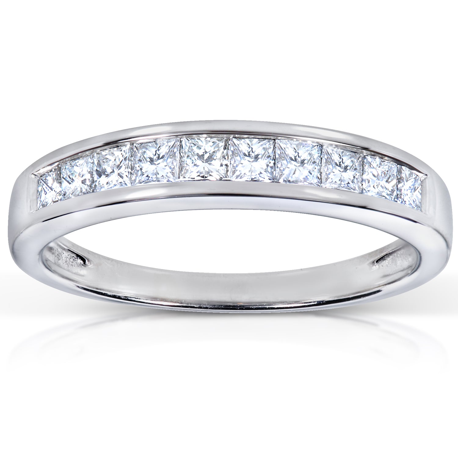 0.5 Carat Natural Diamond Princess Channel Ring