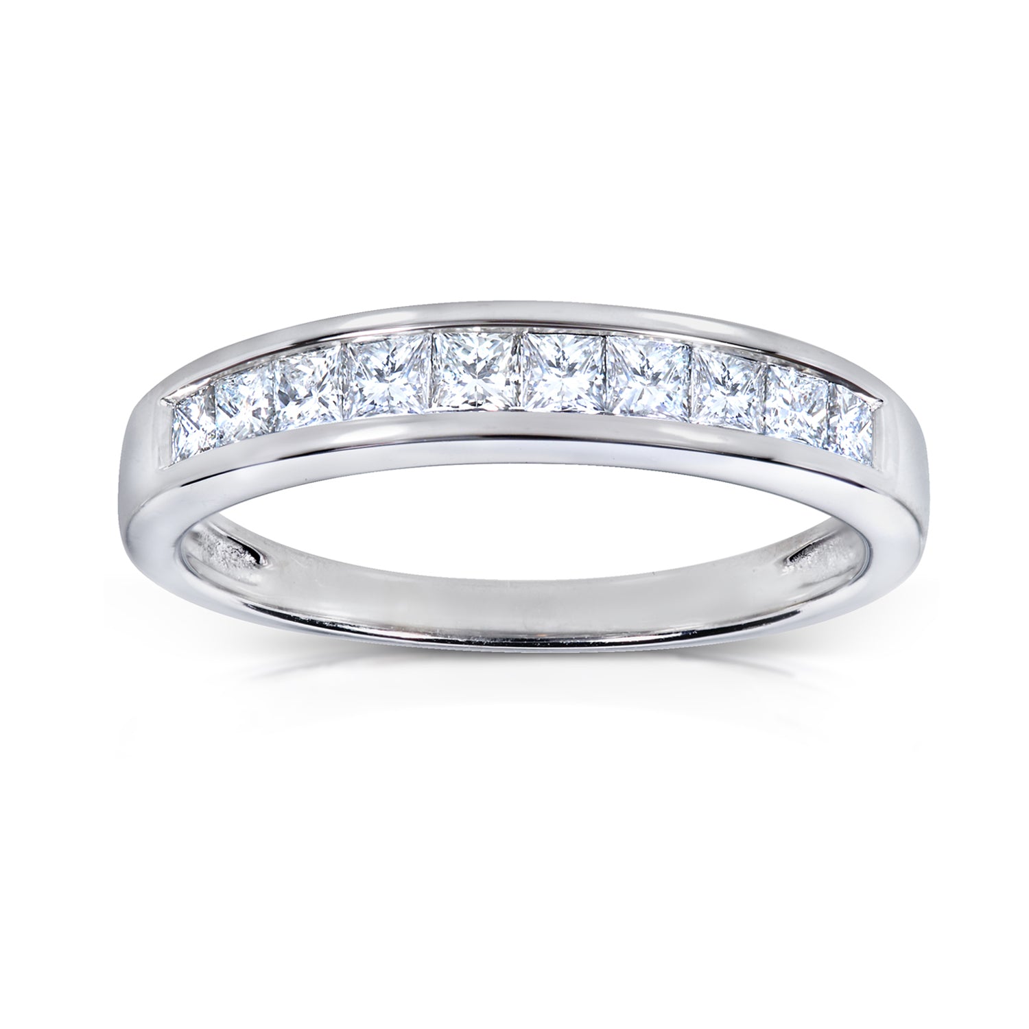 0.5 Carat Natural Diamond Princess Channel Ring