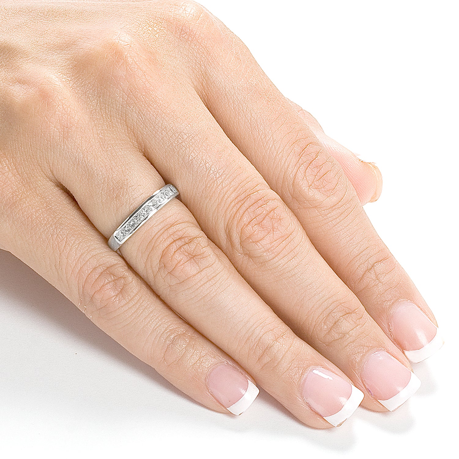 0.5 Carat Natural Diamond Princess Channel Ring