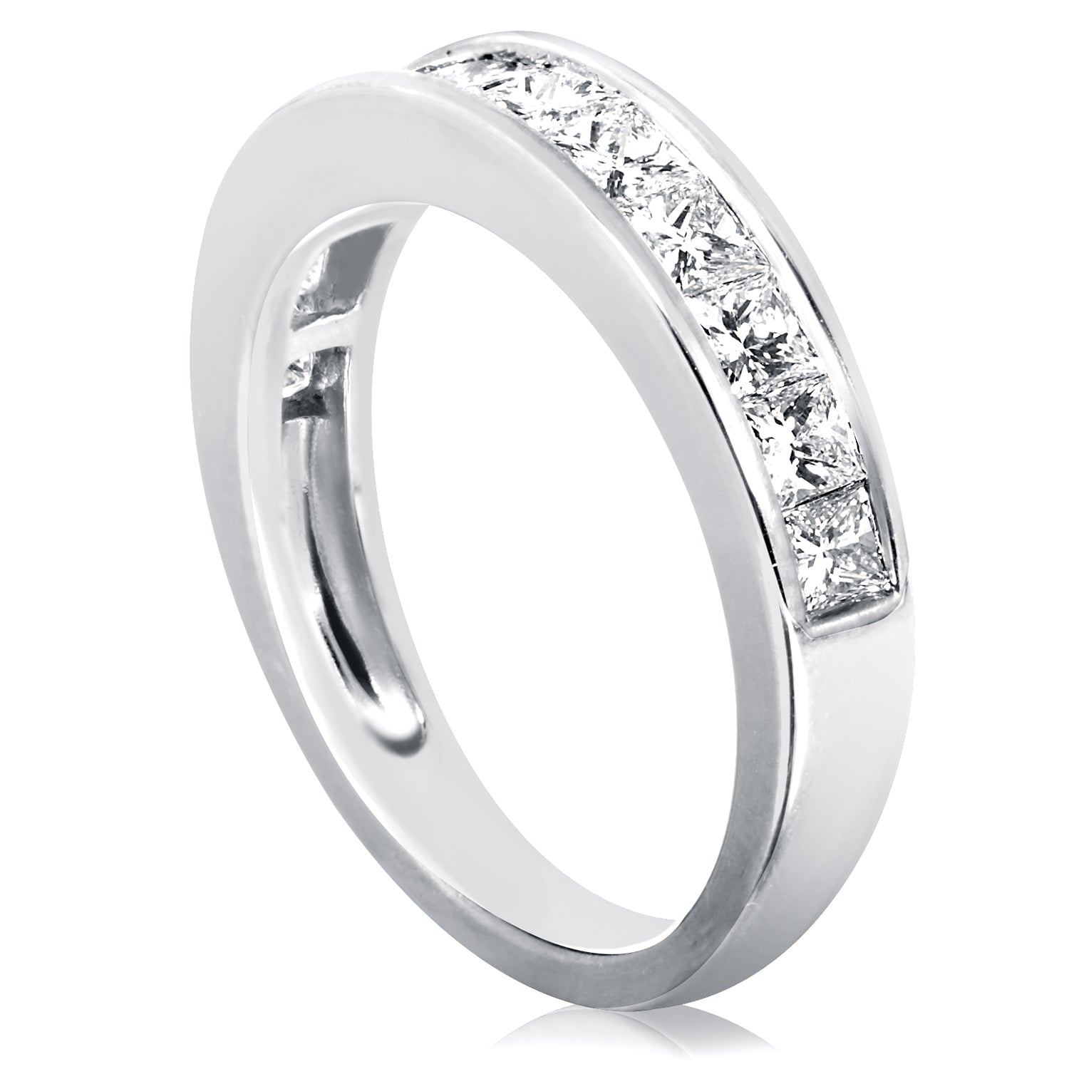 1 Carat Natural Diamond Princess Channel Ring