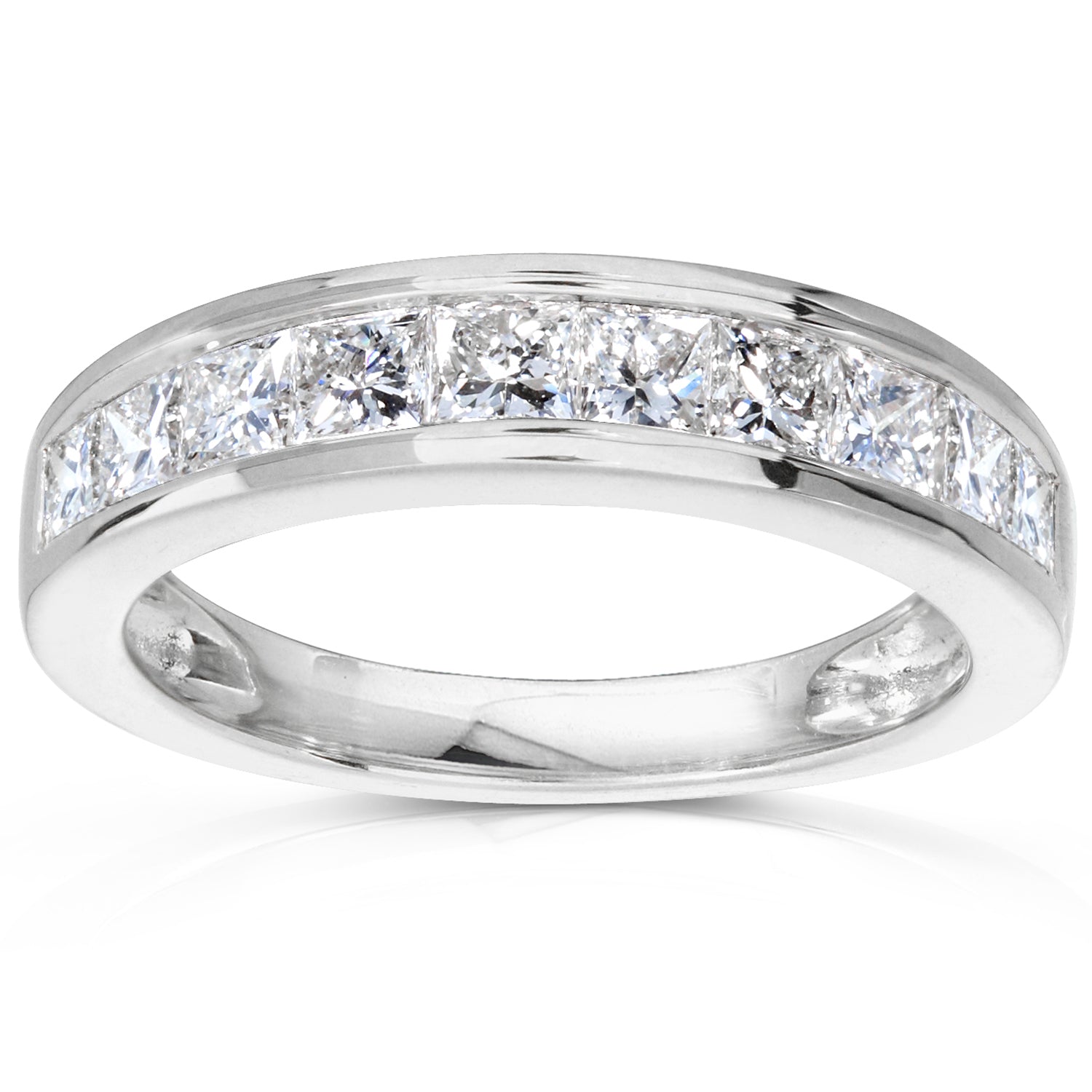 1 Carat Natural Diamond Princess Channel Ring