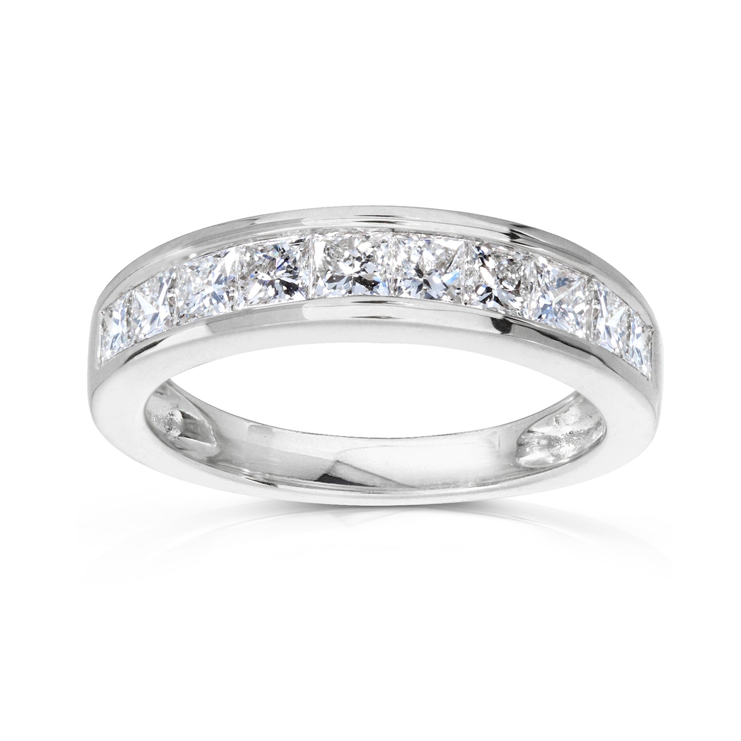 1 Carat Natural Diamond Princess Channel Ring