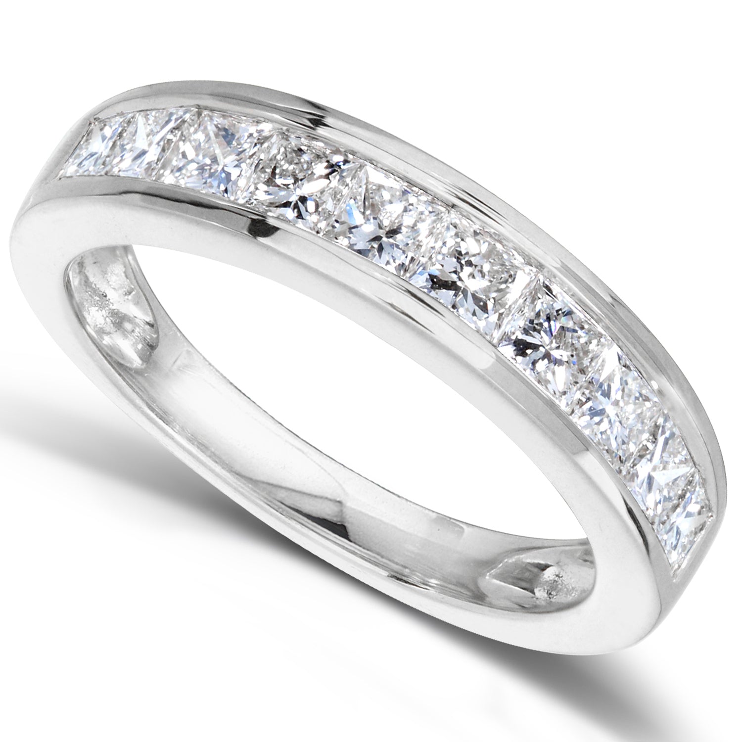 1 Carat Natural Diamond Princess Channel Ring