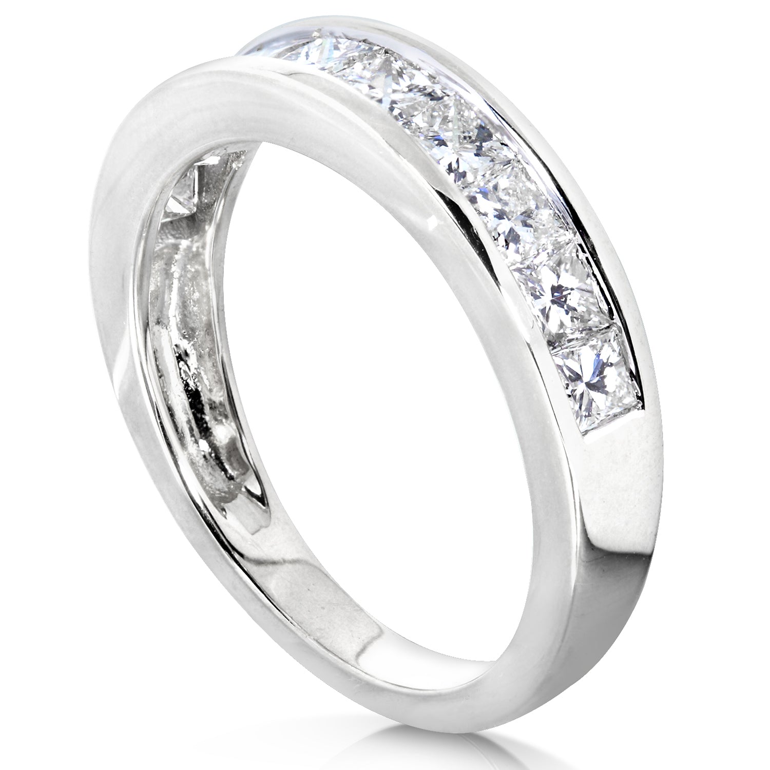 1 Carat Natural Diamond Princess Channel Ring