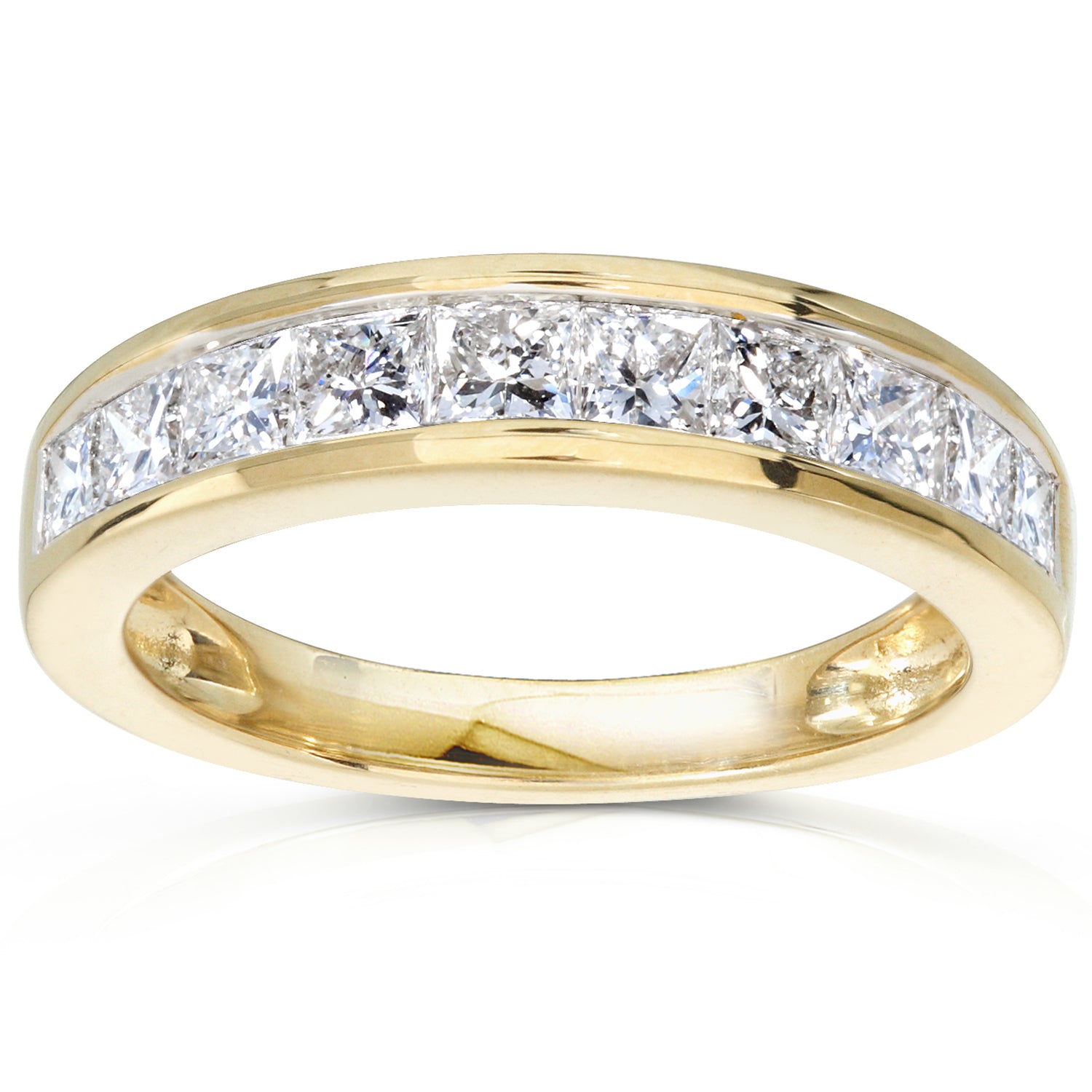 1 Carat Natural Diamond Princess Channel Ring