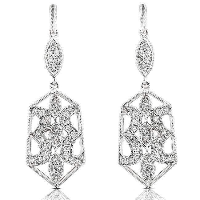 Kobelli Diamond Earrings 1/2 Carat (ctw) in 14k White Gold 51141X