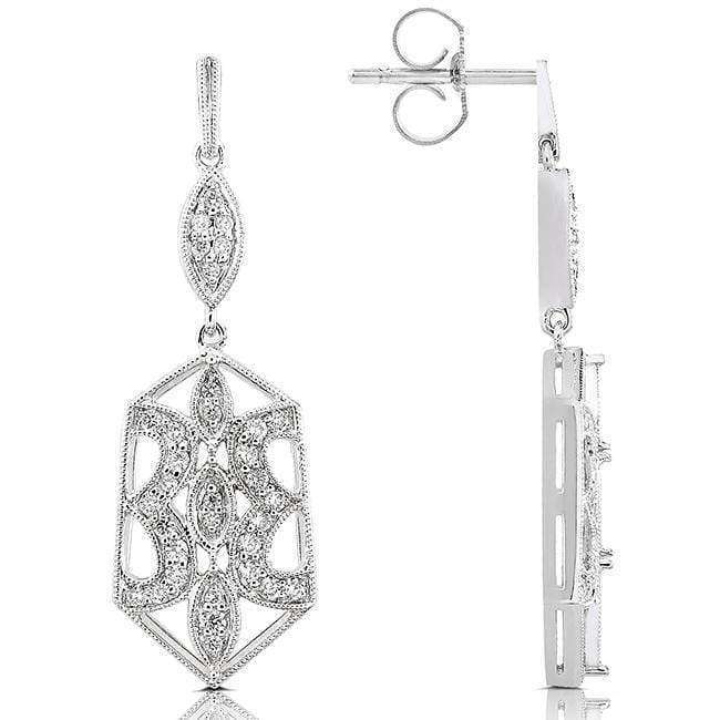 Kobelli Diamond Earrings 1/2 Carat (ctw) in 14k White Gold 51141X