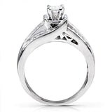 Kobelli Princess Diamond Wide Channel Bypass Engagement Ring 7/8ct.tw