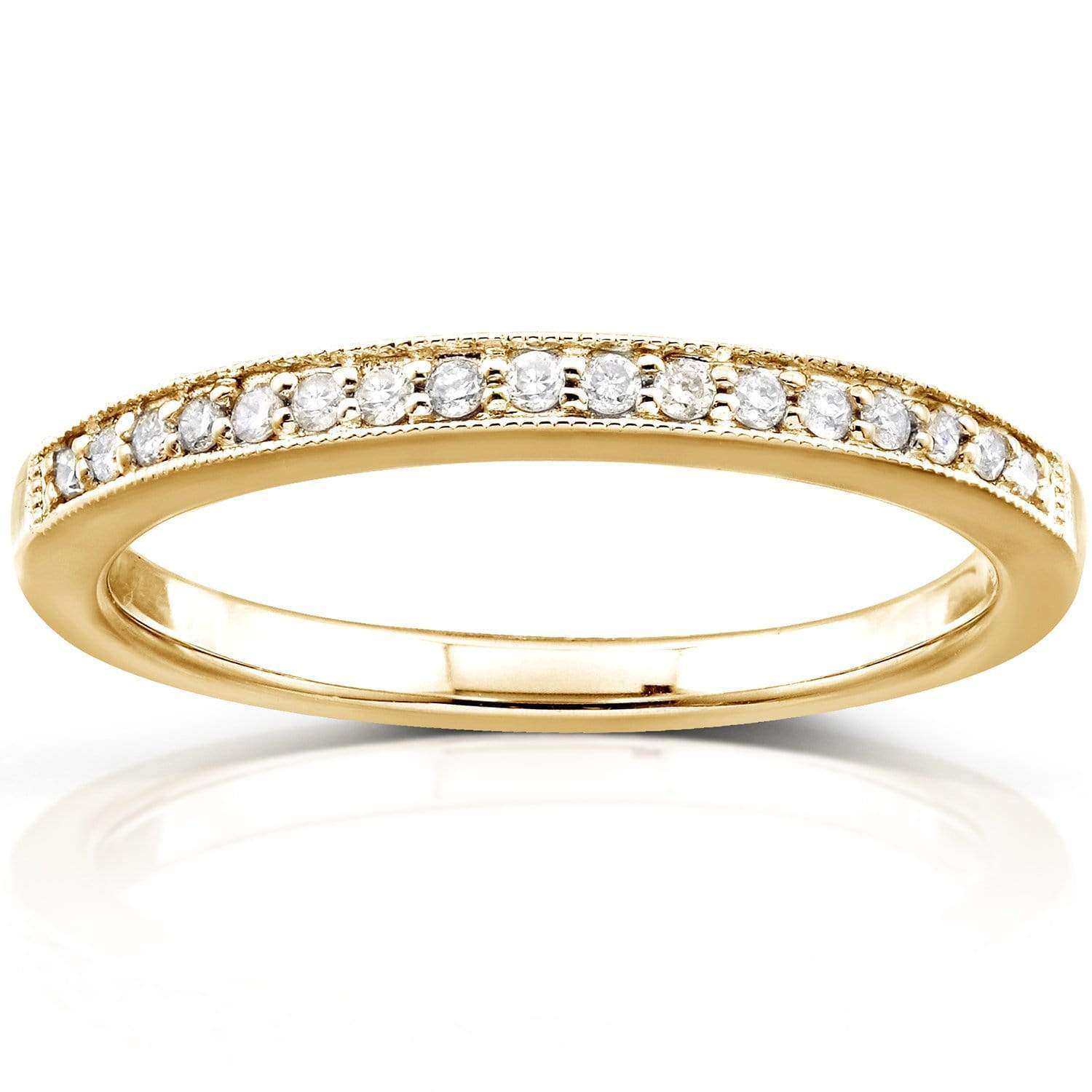 Kobelli Diamond Wedding Band 1/10 carat (ctw) in 14K Yellow Gold