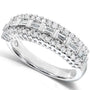 Kobelli Round and Baguette Cut Diamond Band 5/8 carat (ctw) in 14K White Gold