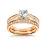 0.8 Carat Natural Diamond Princess Sophie Bridal Set