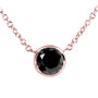 1 Carat Black Diamond Solitaire Lucy Necklace