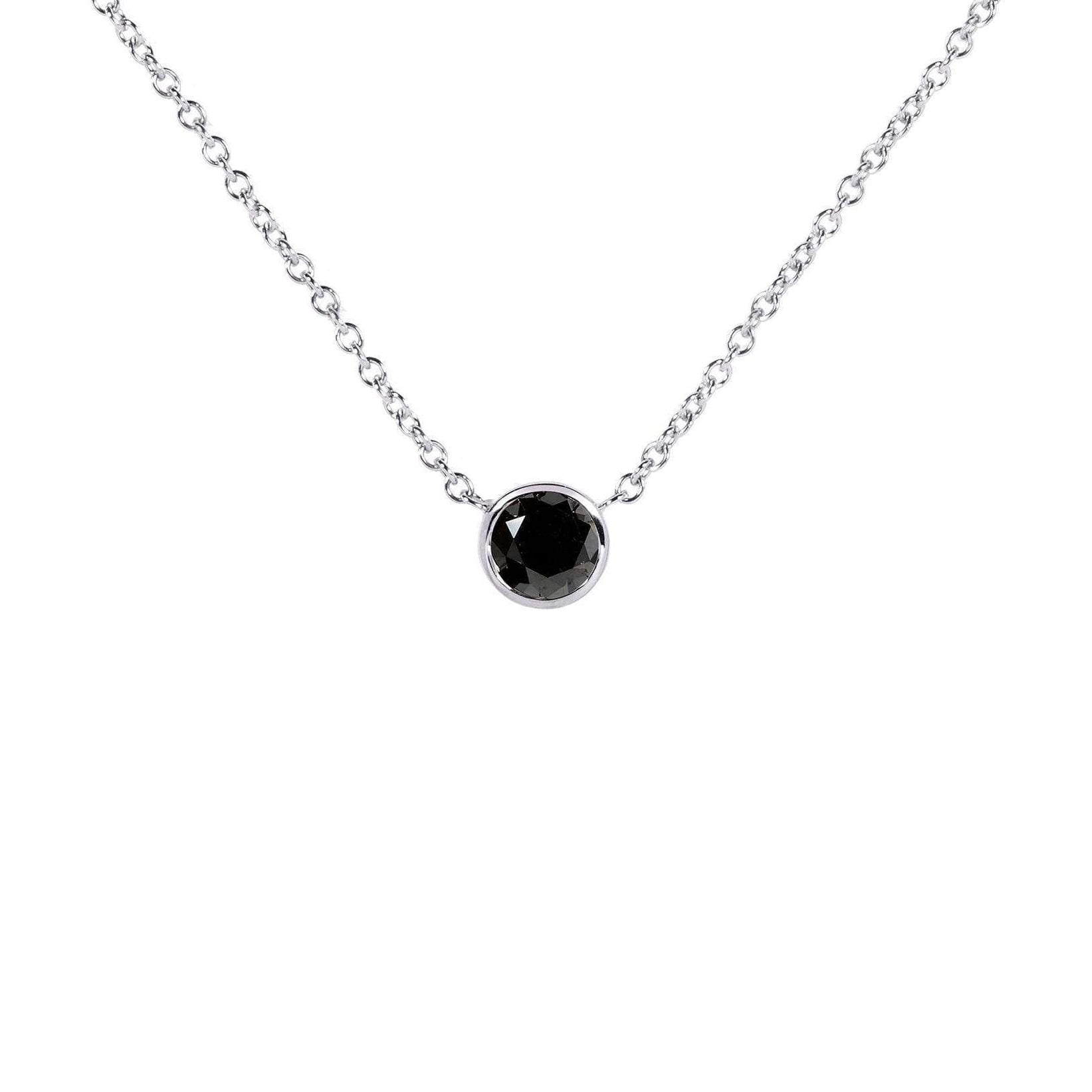 Black Diamond Solitaire Lucy Necklace