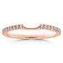 Kobelli Lab Grown Diamond Notched Shadow Wedding Band 1/8 CTW (DEF/VS) LG61765D2/4R