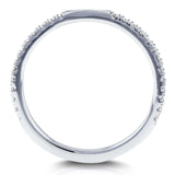 Kobelli Lab Grown Diamond Notched Shadow Wedding Band 1/8 CTW (DEF/VS)
