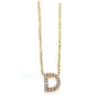 Kobelli Small A-Z Letter Diamond Pendant Gold 61787/D