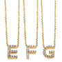Kobelli Small A-Z Letter Diamond Pendant Gold
