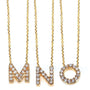 Kobelli Small A-Z Letter Diamond Pendant Gold