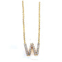 Kobelli Small A-Z Letter Diamond Pendant Gold 61787/W