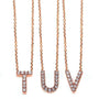 Kobelli Small A-Z Letter Diamond Pendant Gold