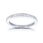 0.2 Carat Natural Diamond Half Eternity Slender Pavé Ring