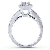 Kobelli Princess-cut Diamond Bridal Set 1 5/8 Carat (ctw) in 14k White Gold