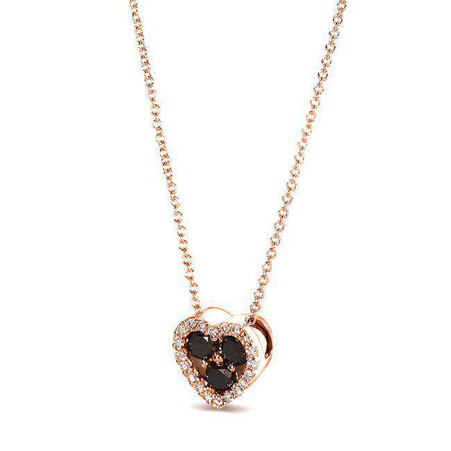 0.4 Carat Black Diamond Heart Necklace