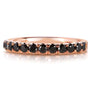 Kobelli Black Diamond Comfort Fit Flame French Pave Band 1/2 carat (ctw) in 14K Rose Gold