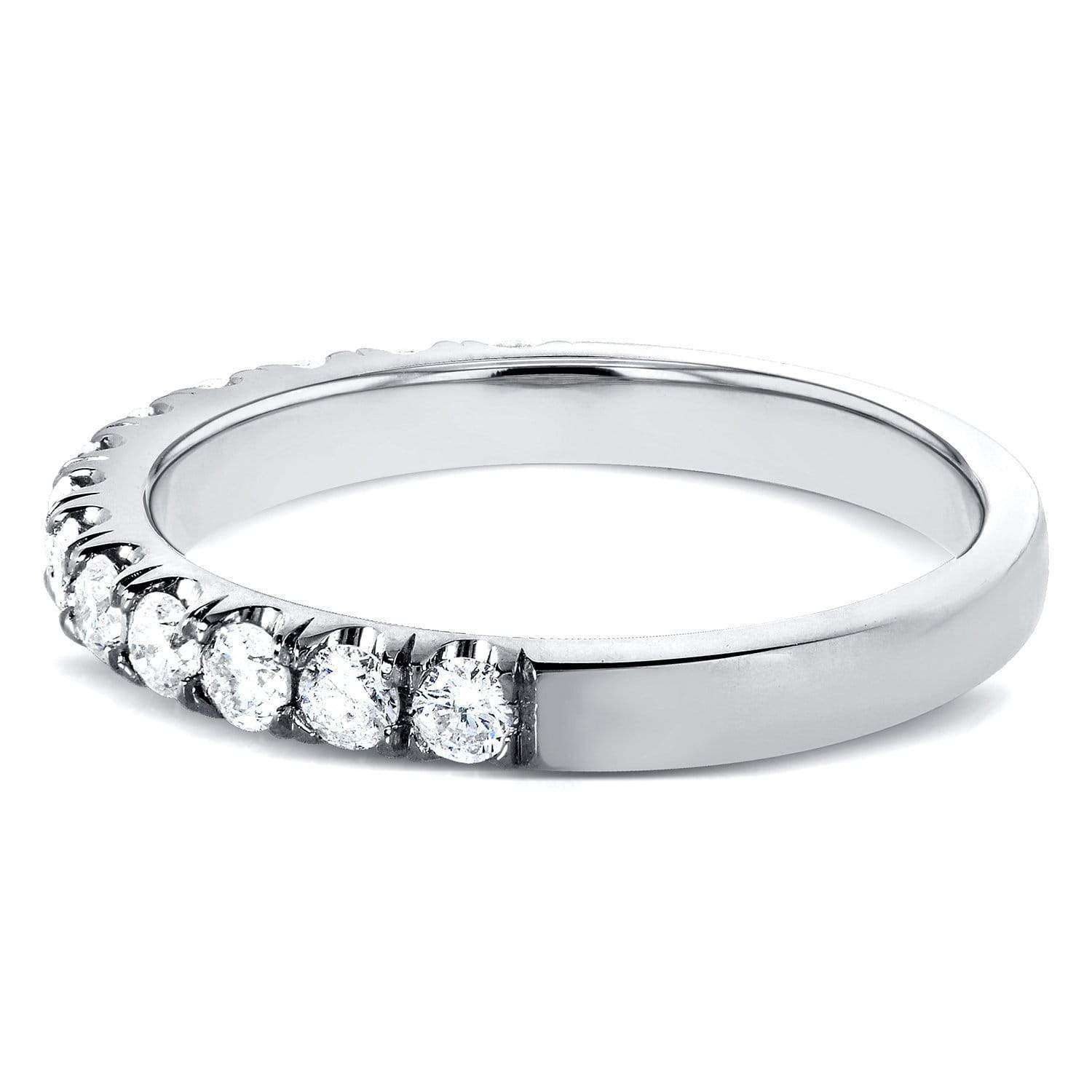 Kobelli Diamond Comfort Fit Flame French Pave Band 1/2 carat (ctw) in 14K White Gold