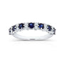 1 Carat Natural Diamond & Sapphire Alternating Semi Wide Ring