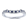 Kobelli 1/5ct TCW Sapphire and Diamond Contour Wedding Ring in 14k White Gold