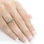 Kobelli 1/5ct TCW Sapphire and Diamond Contour Wedding Ring in 14k White Gold
